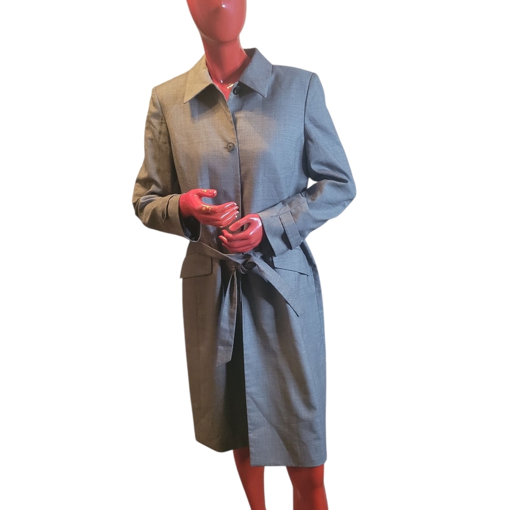 Elegant Kasper Charcoal Trench Coat